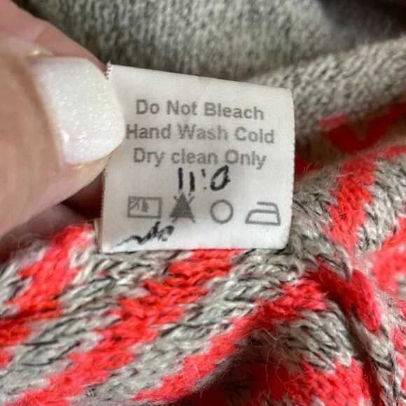 Petrol Womens Grey and Red Marled Open Cardigan with Fringe Size S/M Boho - Picture 5 of 9